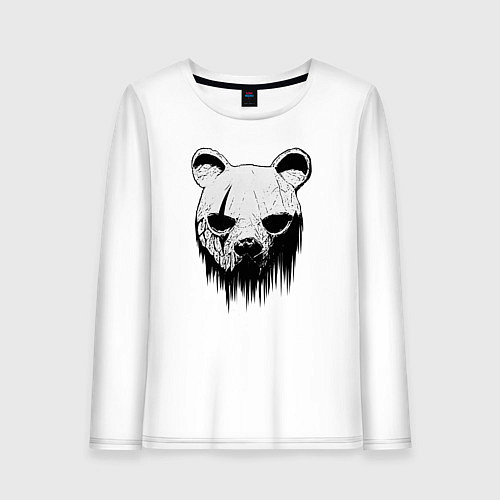 Женский лонгслив Медвежья маска / Белый – фото 1