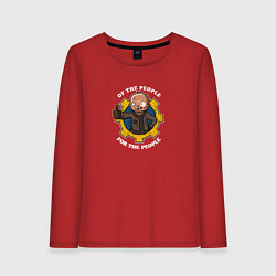 Лонгслив хлопковый женский Гуль из fallout, цвет: красный