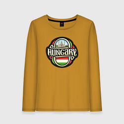 Лонгслив хлопковый женский Hungary, цвет: горчичный