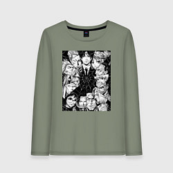Лонгслив хлопковый женский Охотник х Охотник Хролло Люцильфер, цвет: авокадо
