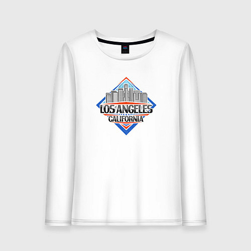 Женский лонгслив Los Angeles USA / Белый – фото 1