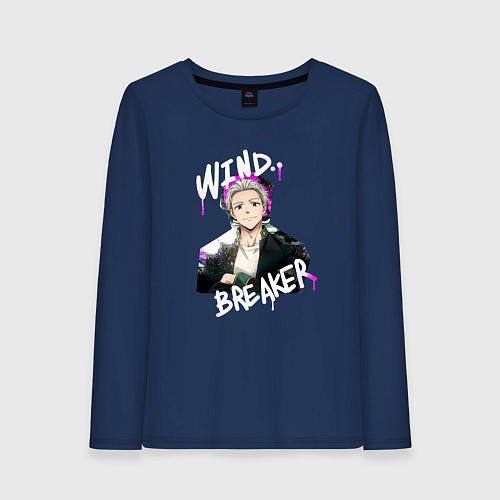 Женский лонгслив Wind Breaker - Hajime Umemiya / Тёмно-синий – фото 1