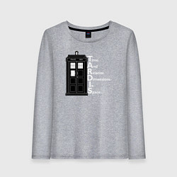 Лонгслив хлопковый женский Время и пространство, цвет: меланж