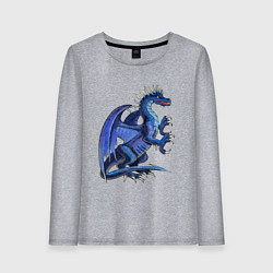 Лонгслив хлопковый женский Azure dragon, цвет: меланж