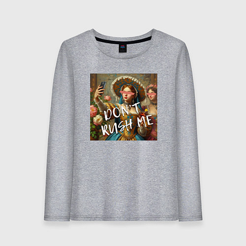 Женский лонгслив Девушки из средневековой картины делают селфи не т / Меланж – фото 1