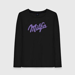 Лонгслив хлопковый женский Milfa в стиле milka, цвет: черный