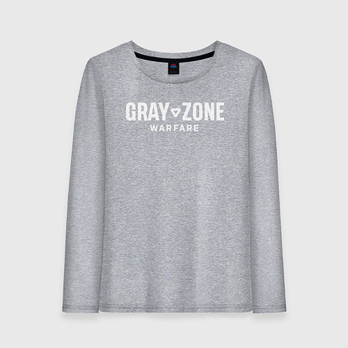 Женский лонгслив Gray zone warfare logo / Меланж – фото 1