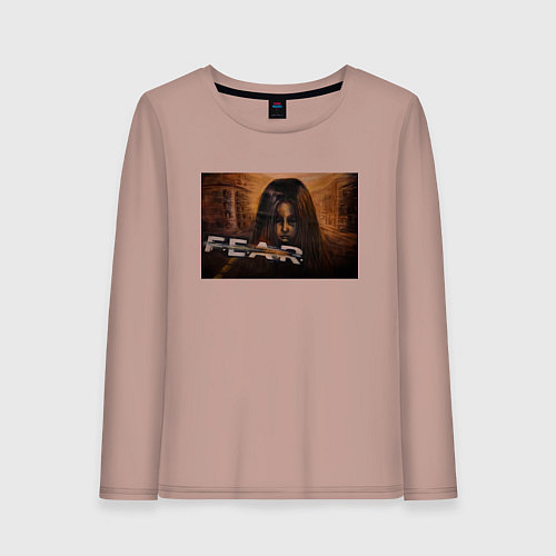 Женский лонгслив Альма Вейд Fear 1 / Пыльно-розовый – фото 1