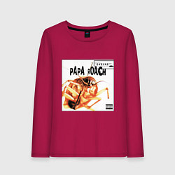 Лонгслив хлопковый женский Papa Roach - infest, цвет: маджента