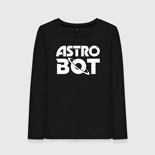 Женский лонгслив Astro bot logo / Черный – фото 1