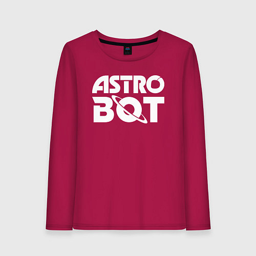 Женский лонгслив Astro bot logo / Маджента – фото 1