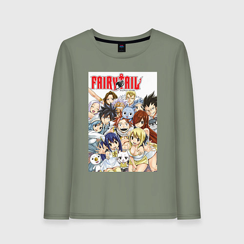 Женский лонгслив Хвост Феи Нацу Драгнил убийца драконов / Авокадо – фото 1