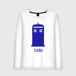 Лонгслив хлопковый женский Tardis - London, цвет: белый