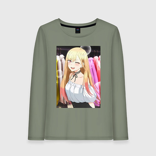 Женский лонгслив Эта фарфоровая кукла влюбилась / Авокадо – фото 1