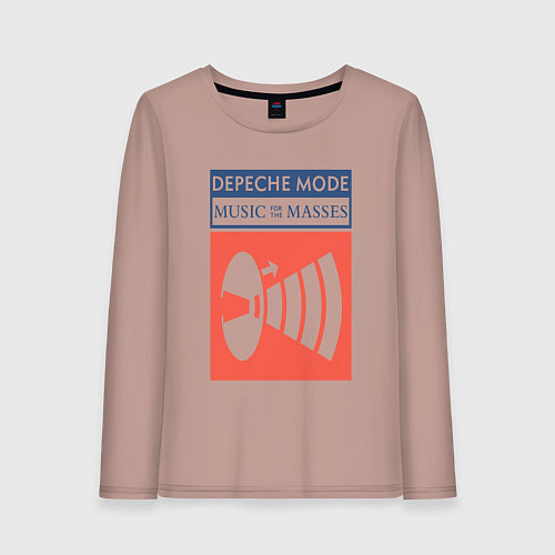 Женский лонгслив Depeche Mode - Music for the masses merch / Пыльно-розовый – фото 1