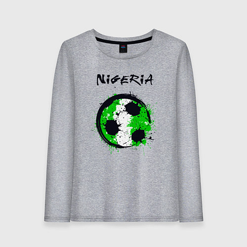 Женский лонгслив Сборная Нигерии / Меланж – фото 1