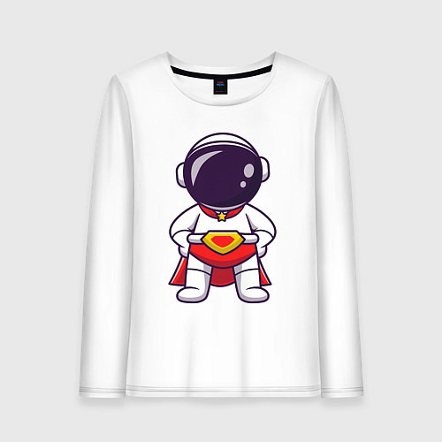 Женский лонгслив Super spaceman / Белый – фото 1