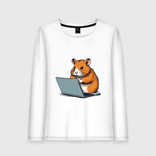 Женский лонгслив Hamster Traider / Белый – фото 1