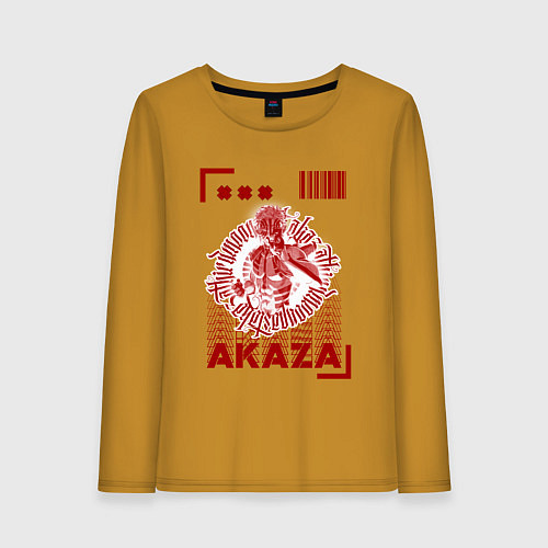 Женский лонгслив Demon Slayer - Akaza / Горчичный – фото 1