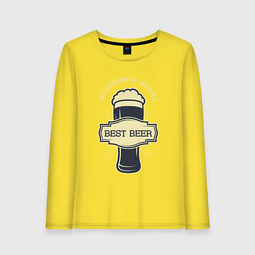 Женский лонгслив Best beer / Желтый – фото 1