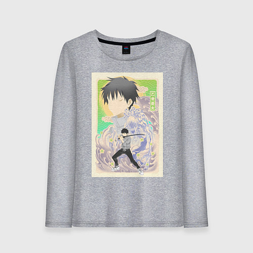 Женский лонгслив Магическая битва Юта Оккоцу арт / Меланж – фото 1