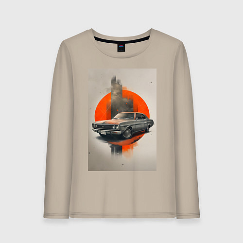 Женский лонгслив Постер машины / Миндальный – фото 1