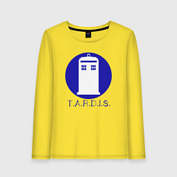 Лонгслив хлопковый женский Blue tardis, цвет: желтый