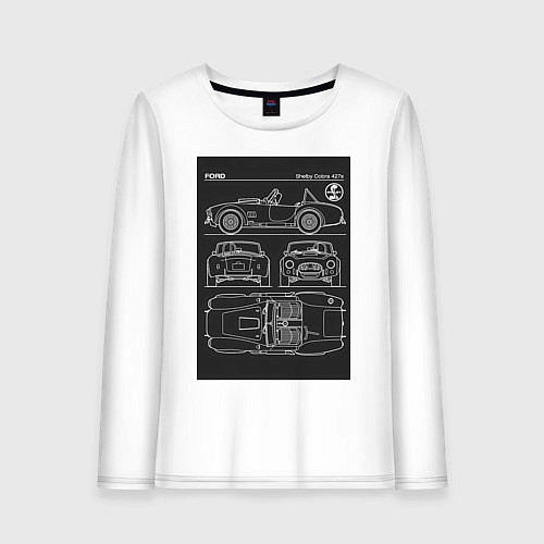 Женский лонгслив Ford shelby cobra / Белый – фото 1