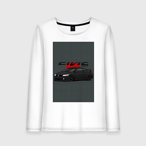 Женский лонгслив Honda Civic / Белый – фото 1