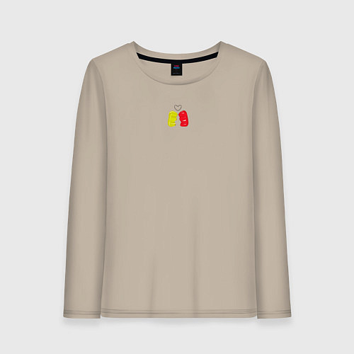 Женский лонгслив Мишки гамми / Миндальный – фото 1