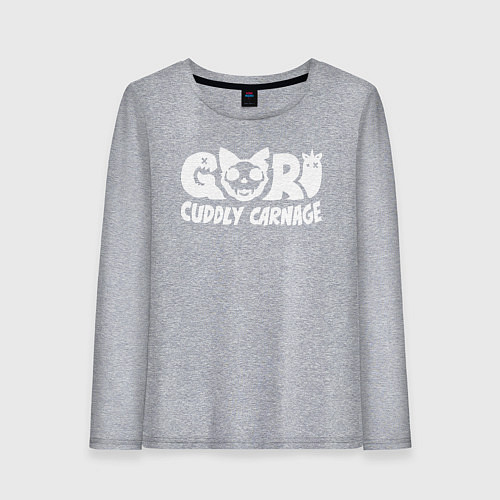 Женский лонгслив Goro cuddly carnage logotype / Меланж – фото 1