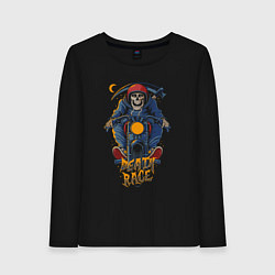 Лонгслив хлопковый женский Death race, цвет: черный