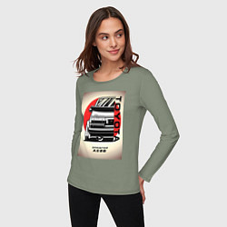 Лонгслив хлопковый женский Toyota Sprinter, цвет: авокадо — фото 2