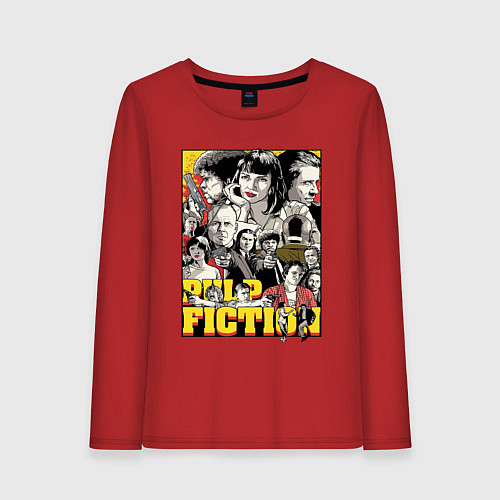 Женский лонгслив Pulp fiction - all stars / Красный – фото 1