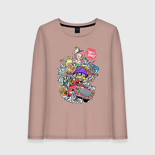 Женский лонгслив Делай всё по-своему / Пыльно-розовый – фото 1