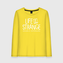 Лонгслив хлопковый женский Life is strange double exposure logo, цвет: желтый