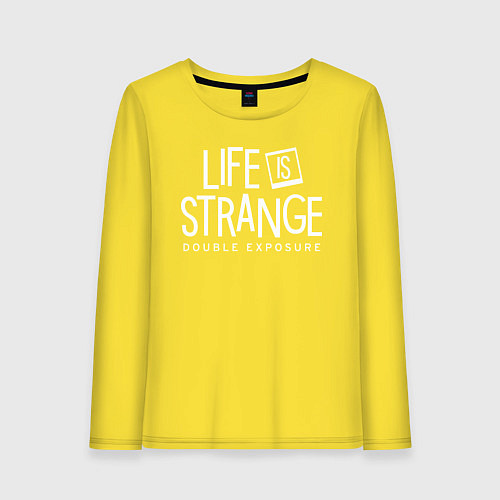 Женский лонгслив Life is strange double exposure logo / Желтый – фото 1