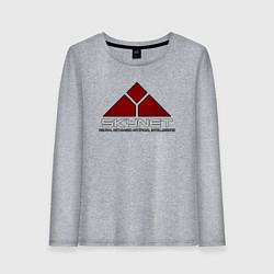 Лонгслив хлопковый женский Skynet - cyberdyne, цвет: меланж