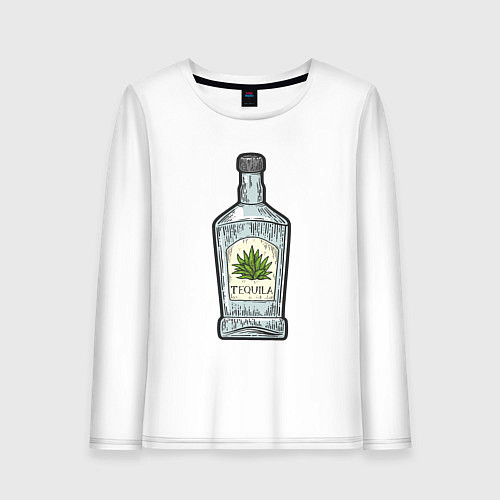 Женский лонгслив Бутылка текилы / Белый – фото 1