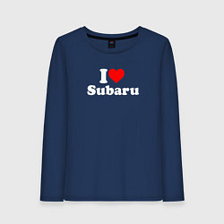 Женский лонгслив I love Subaru sport