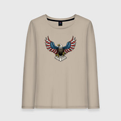 Лонгслив хлопковый женский Eagle - America, цвет: миндальный