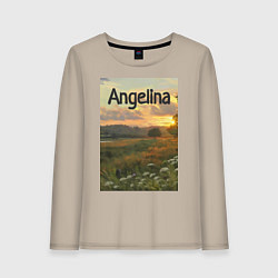 Лонгслив хлопковый женский Angelina - рассвет Ангелина, цвет: миндальный