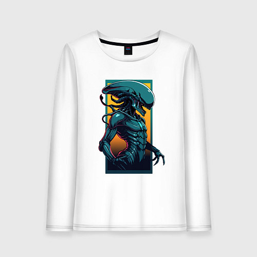 Женский лонгслив Пришелец Чужой / Белый – фото 1