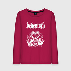 Лонгслив хлопковый женский Behemoth rock dog, цвет: маджента