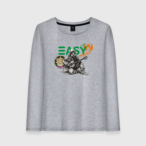 Женский лонгслив Химик-гитарист / Меланж – фото 1