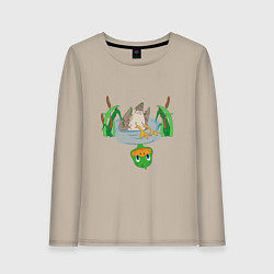 Женский лонгслив Любопытный утенок