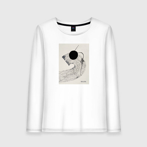 Женский лонгслив Абстрактная картина Perfectly Enough / Белый – фото 1