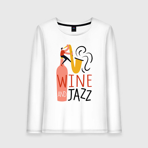 Женский лонгслив Винишко и джаз / Белый – фото 1