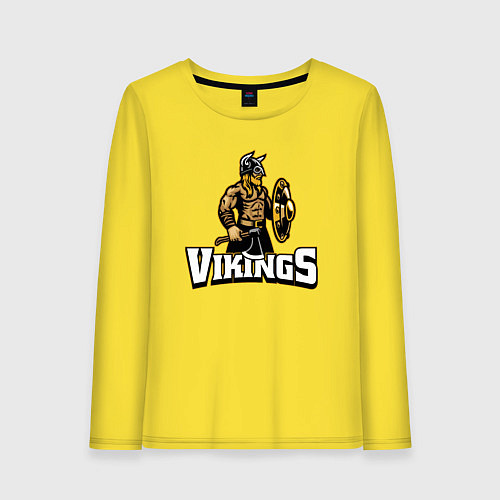 Женский лонгслив Vikings team / Желтый – фото 1