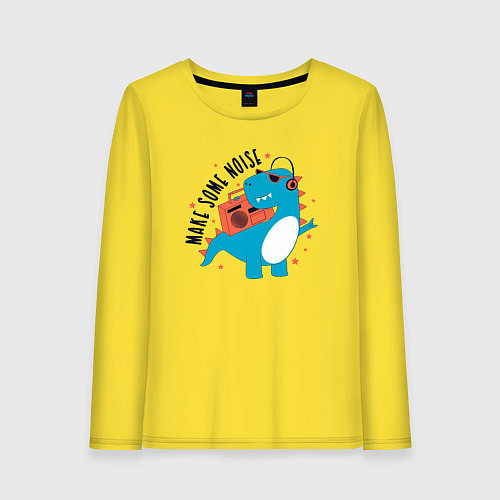 Женский лонгслив Давай-ка пошумим / Желтый – фото 1